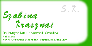 szabina krasznai business card